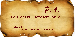 Pauleszku Artemíszia névjegykártya